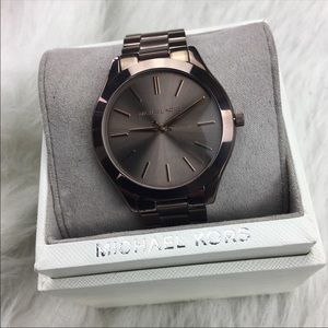 Michael Kors Slim Runway Bronze Pewter Watch